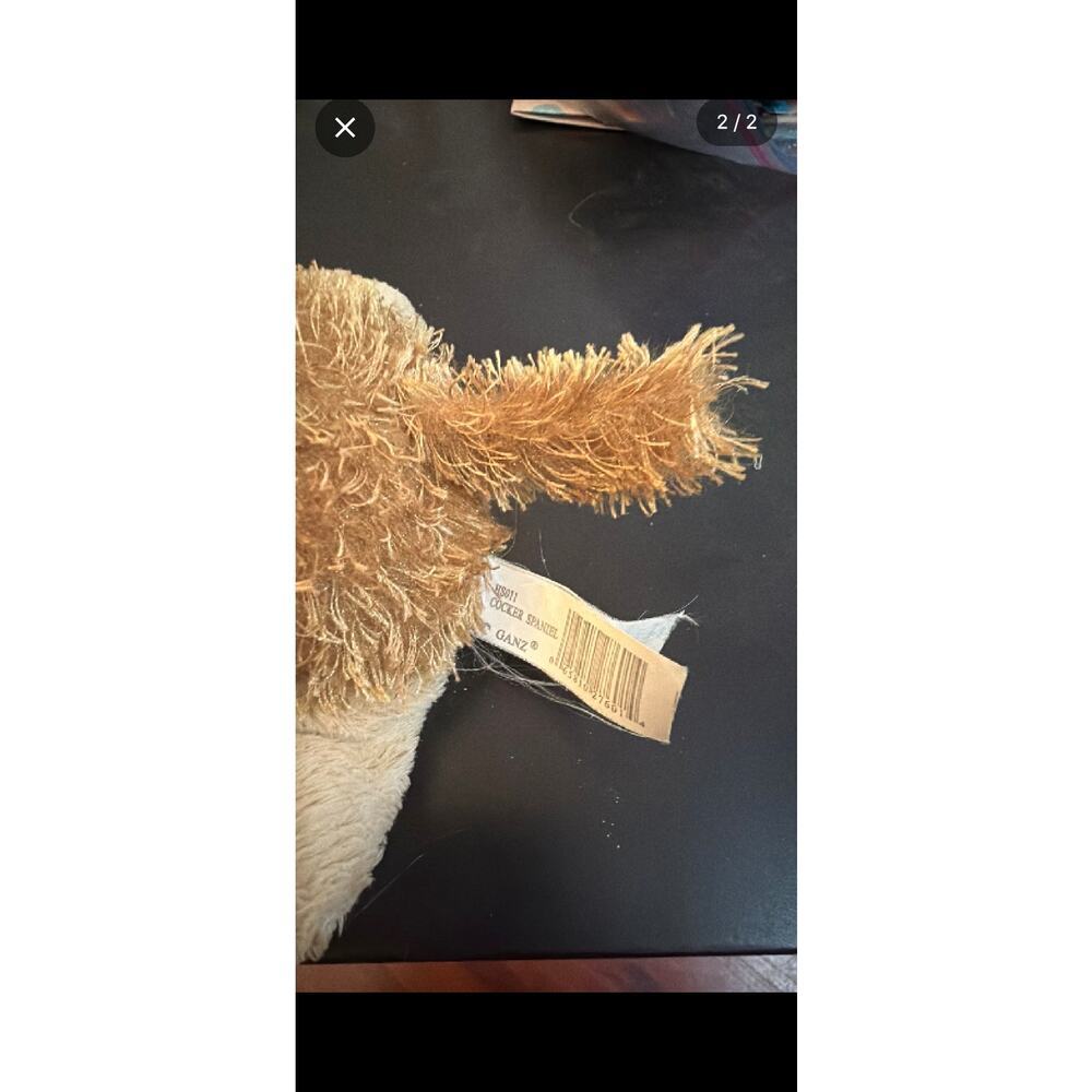 Ganz Webkinz Cocker Spaniel HM011 Tan Dog Stuffed Animal- No Code - Picture 2 of 2
